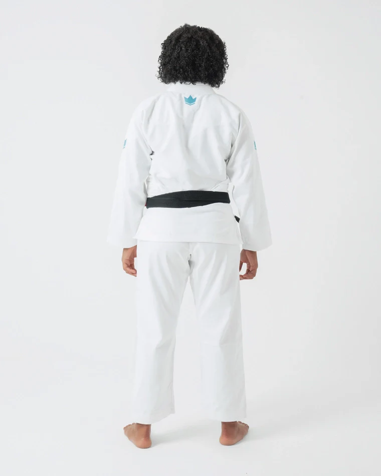 The ONE Womens Jiu Jitsu Gi - White/Sky Blue - Image 6